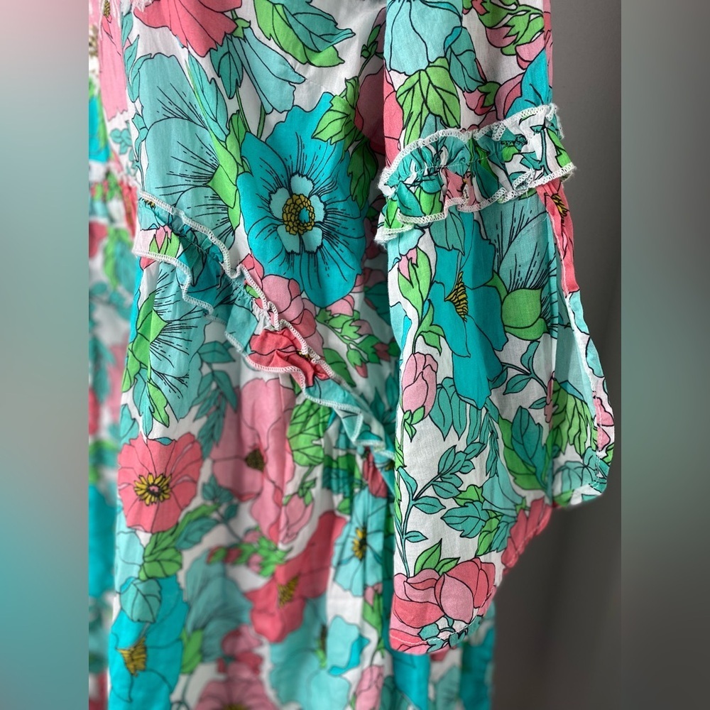BOSTON PROPER NWT Bouquet of Summer Peasant Dress - Picture 7 of 11